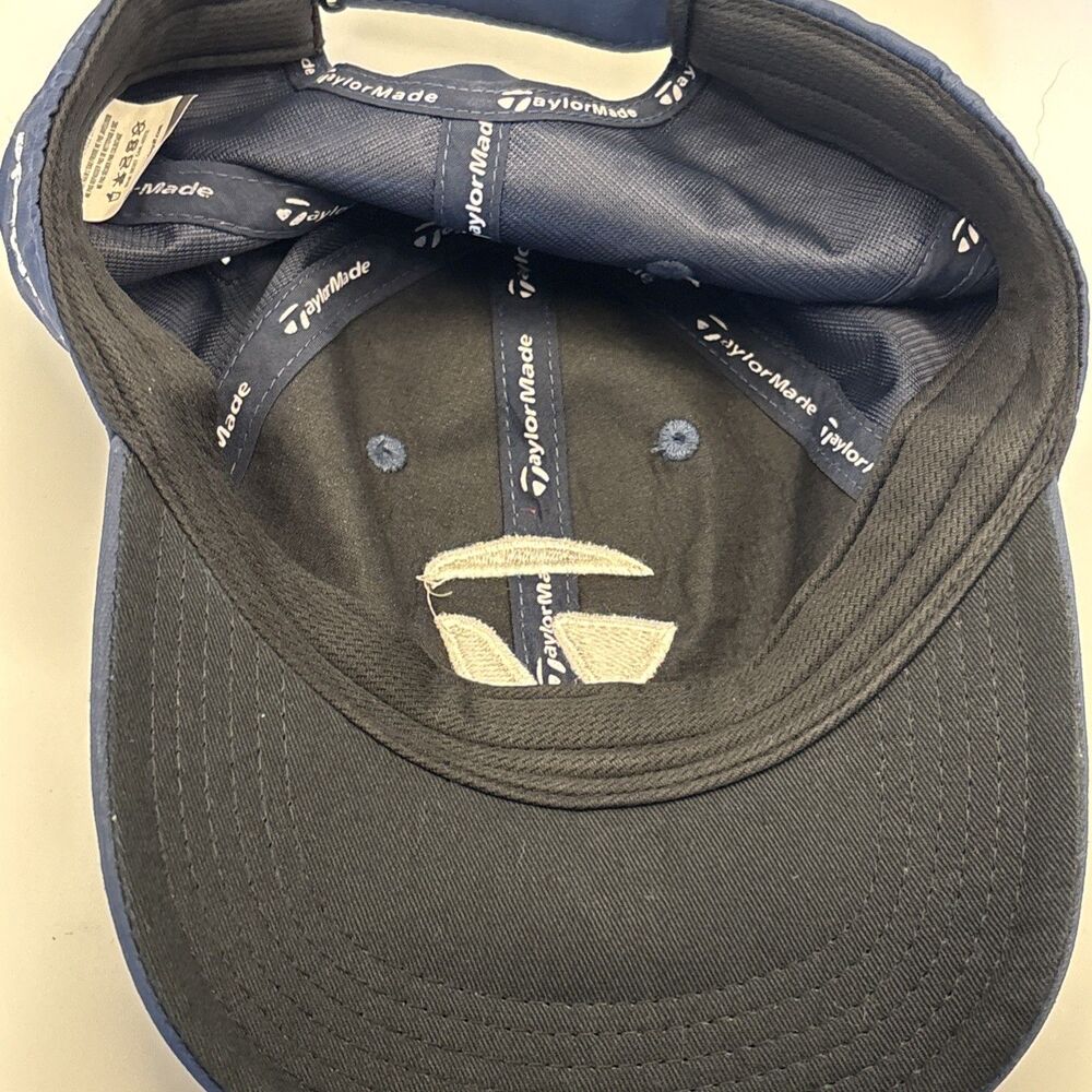 TaylorMade Golf Adjustable Hat Blue Embroidered Men’s Cap EXCELLENT - Picture 4 of 8
